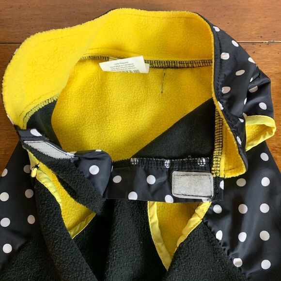Black & white polkadot puppy jacket fleece size M - Picture 5 of 5